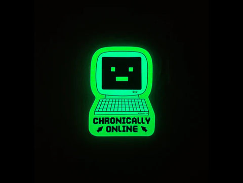 Chronically Online Sticker (Glow in the Dark)