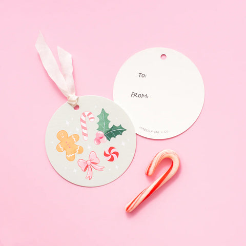 Gingerbread Cheer Circle Gift Tags