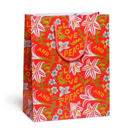 Peace and Love Amaryllis Large Gift Bag