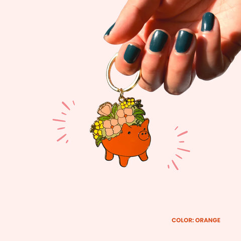 Marranito Enamel Keychain