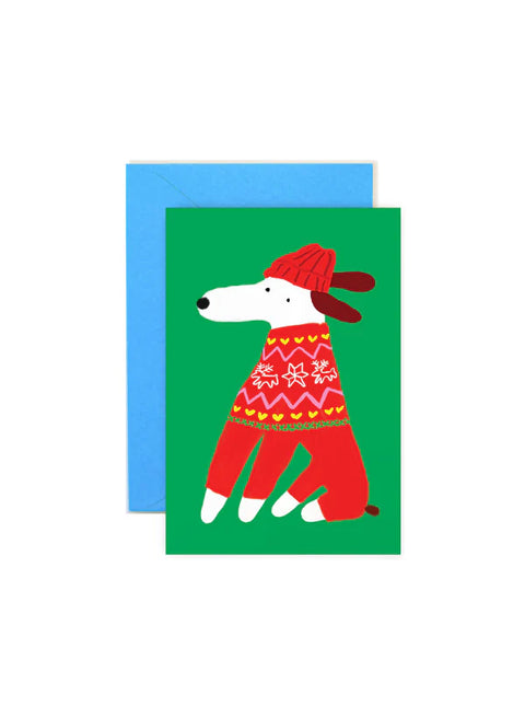 Holiday Sweater Dog Mini Card