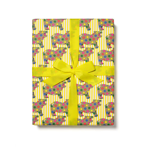 Star Hippos Wrapping Paper