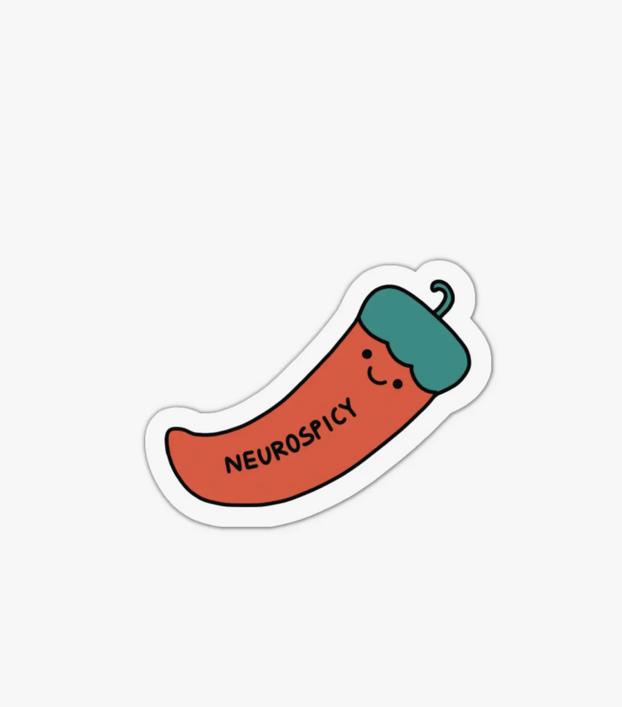 Neurospicy cute pepper vinyl sticker