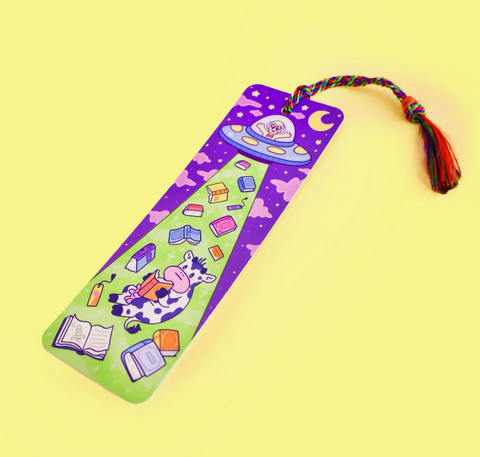 Alien Abduction Reader Gift Bookmark with Tassel