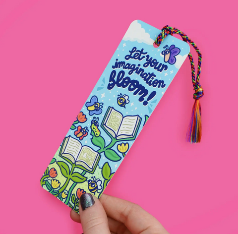 Let Your Imagination Bloom Reader Gift Bookmark with Tassel