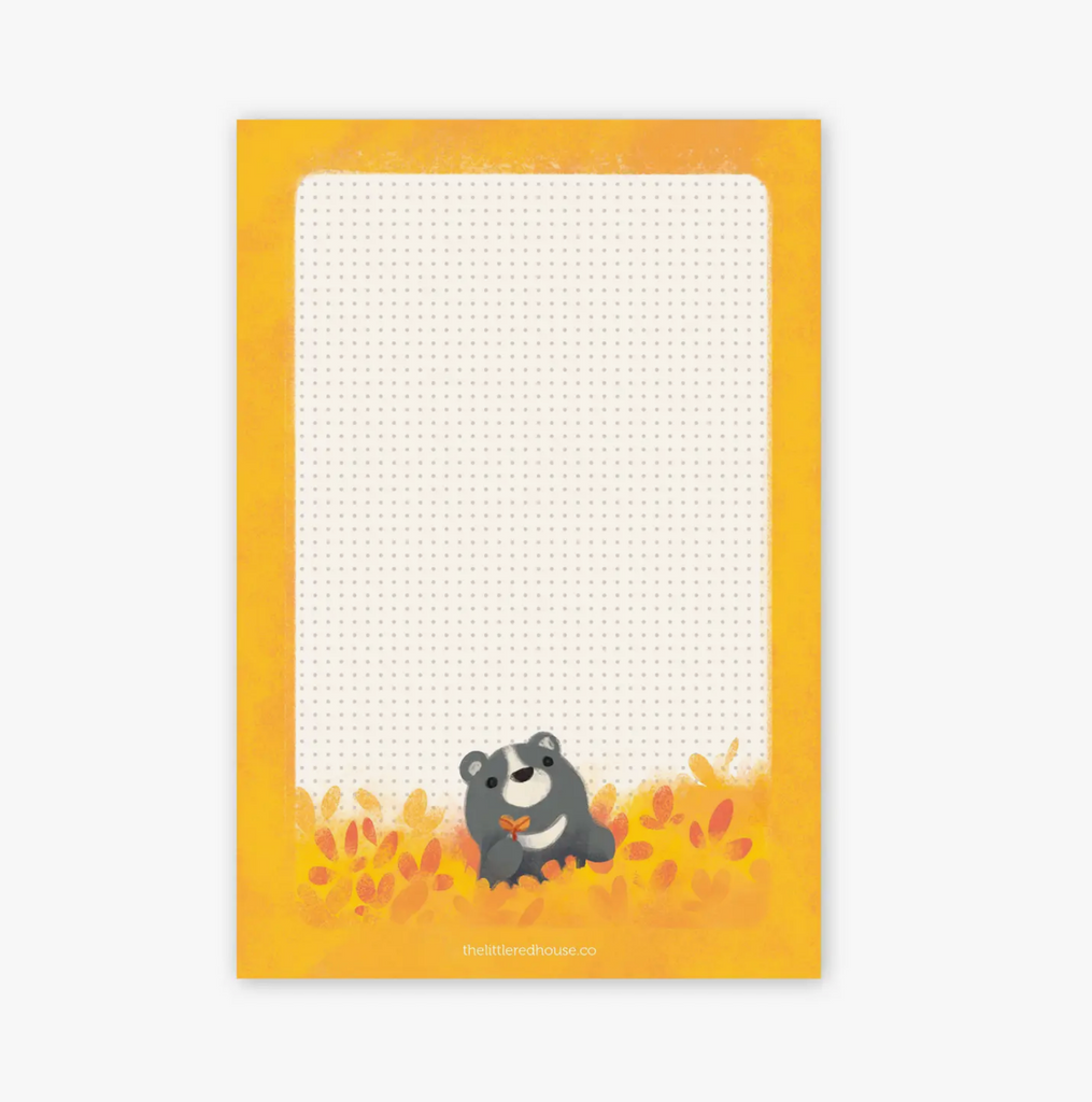 Dot Grid Harvest Bear Notepad