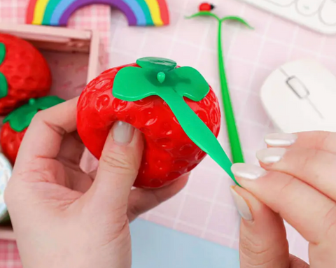 Strawberry Shaped Sensory Squishy Toy