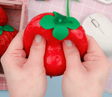 Strawberry Shaped Sensory Squishy Toy