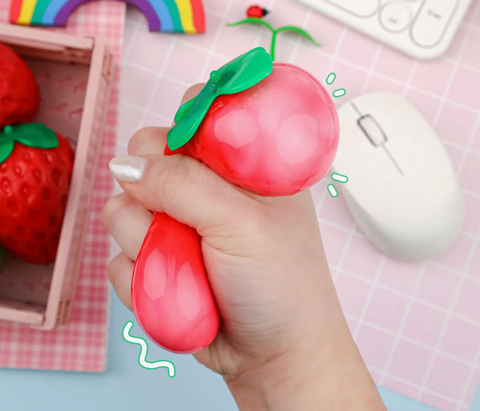 Strawberry Shaped Sensory Squishy Toy