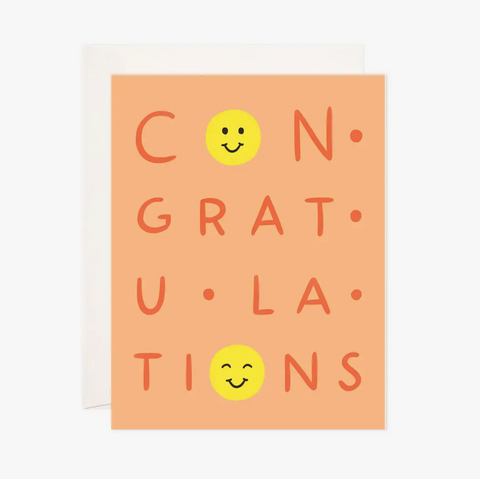 Smiley Congrats Greeting Card