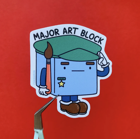 Major Art Block Sticker