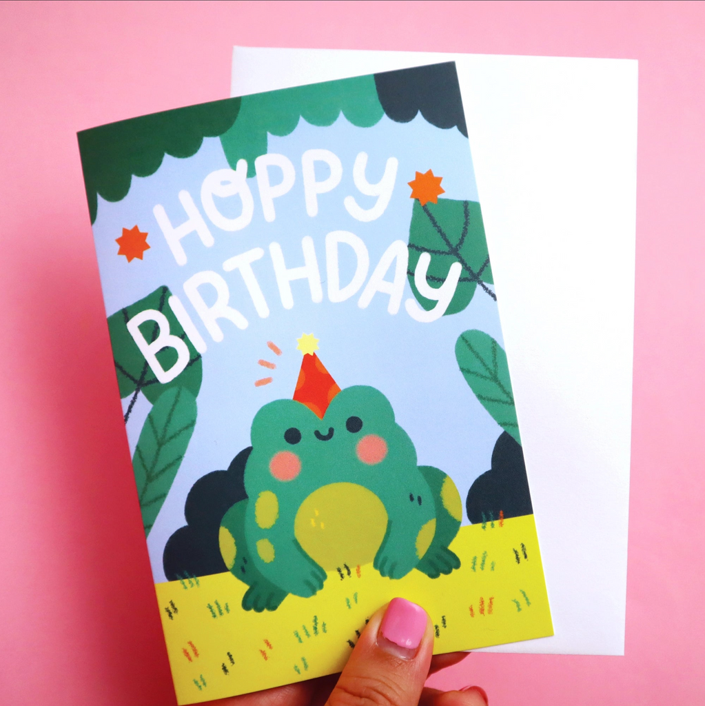 Hoppy Birthday Frog Greeting Card