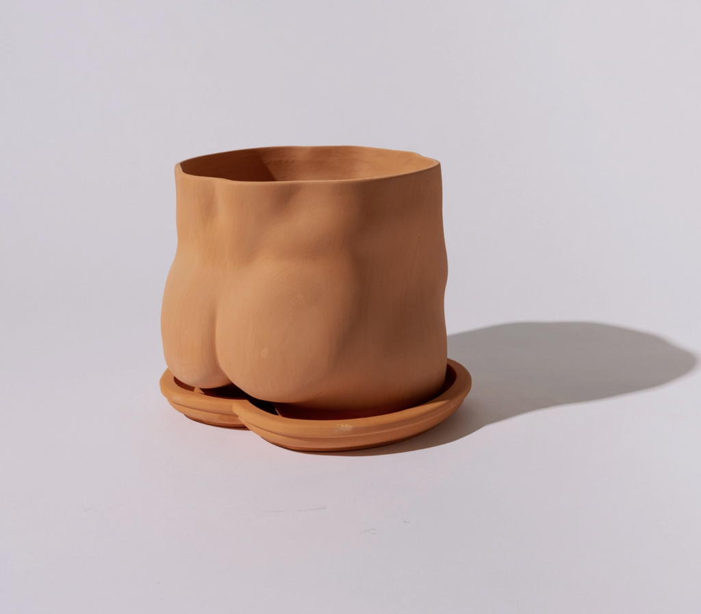 8" Terra-Cotta Booty Pot (with Saucer)