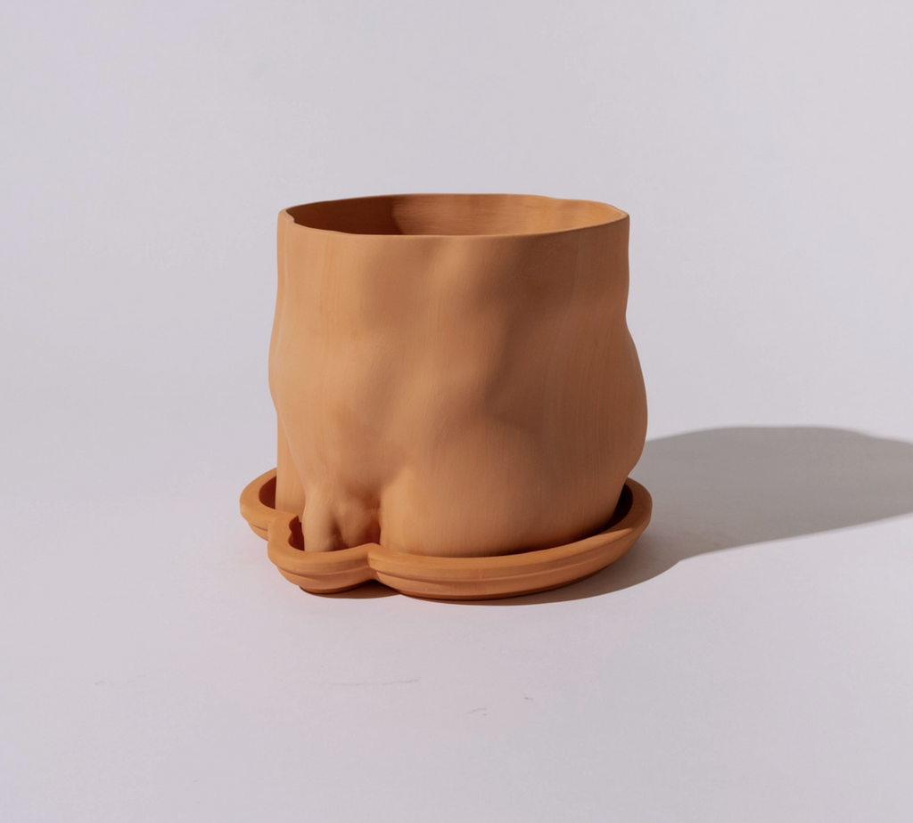 8" Terra-Cotta Booty Pot (with Saucer)