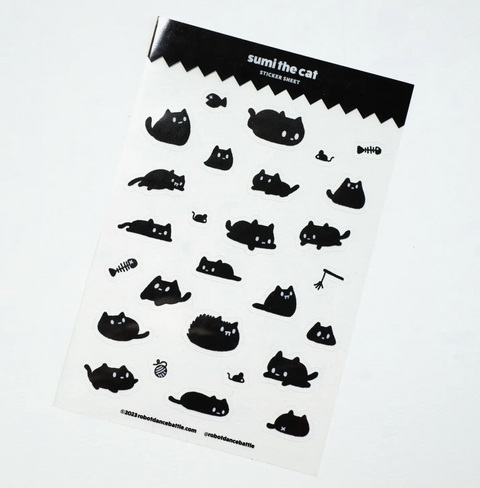 Sumi The Black Cat Sticker Sheet