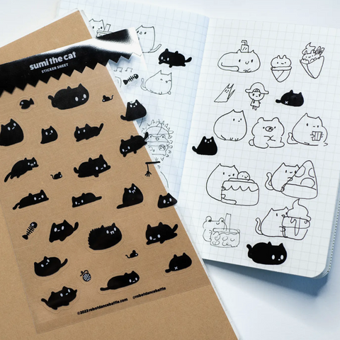 Sumi The Black Cat Sticker Sheet