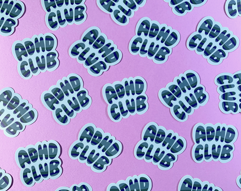 ADHD Club Vinyl 3" Sticker