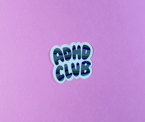 ADHD Club Vinyl 3" Sticker