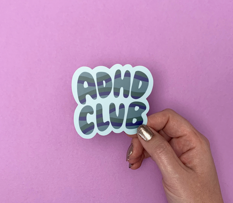 ADHD Club Vinyl 3" Sticker