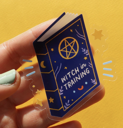 Witch in Training Magic Book Sticker