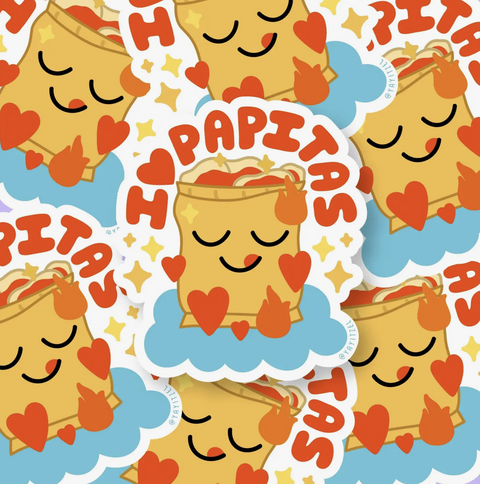 Papitas Holographic Sticker