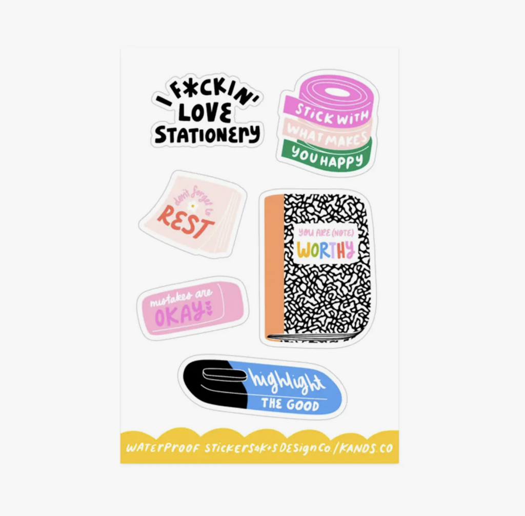 Stationery Lover Sticker Sheet