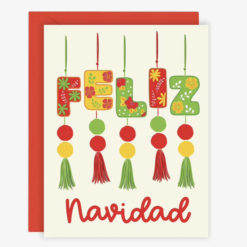 Mexican Ornaments Feliz Navidad Card