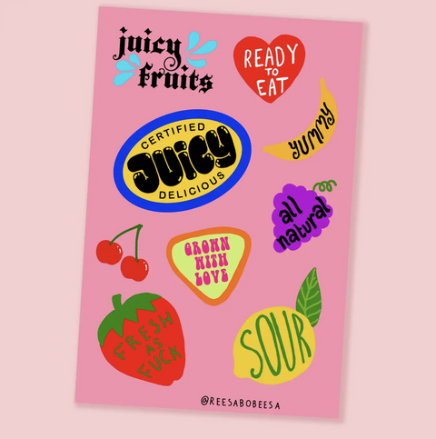 Juicy Fruits Sticker Sheet