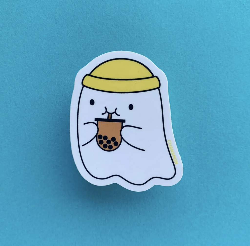 Bubble Tea Ghost Sticker