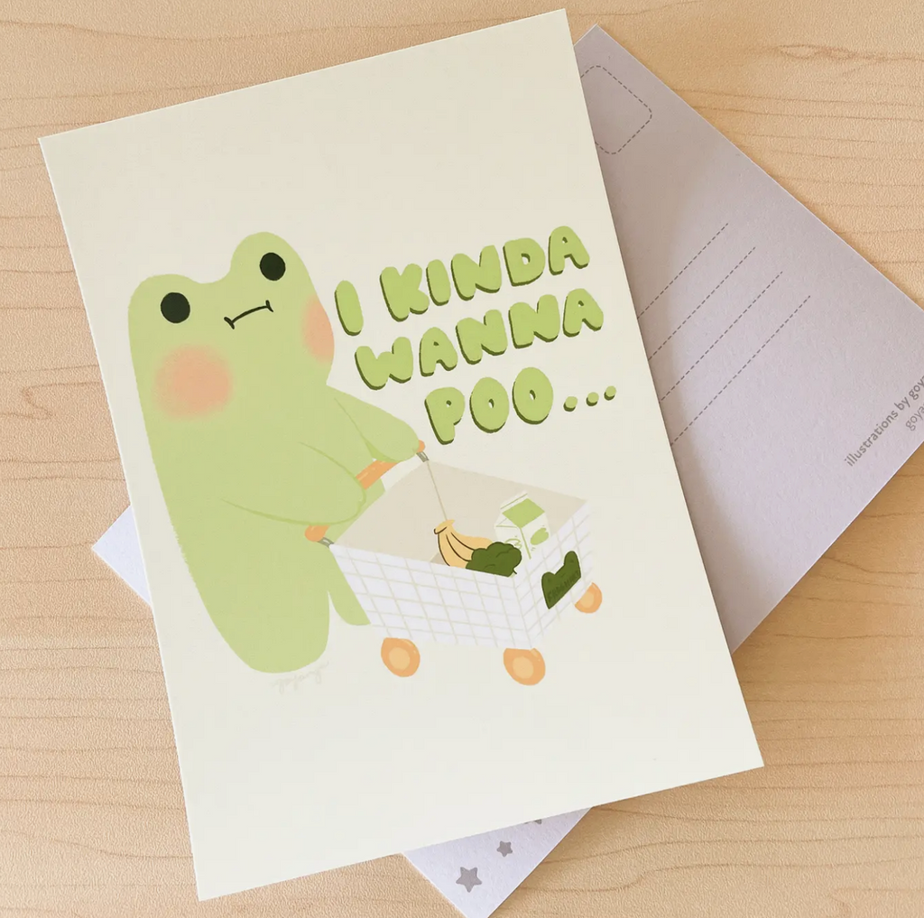 Poo Frog Mini Print / Postcard