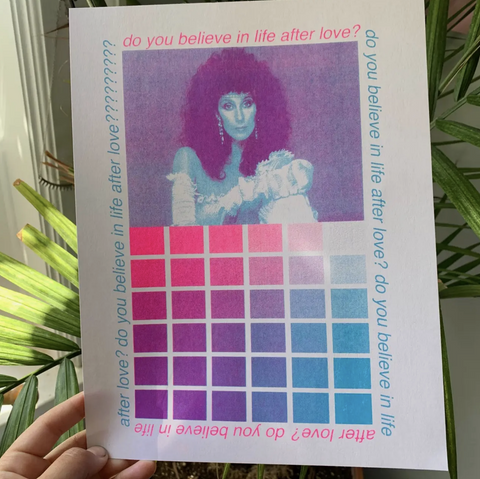 Cher Color Chart- 8.5x11" riso print