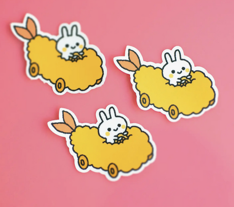 Miki the Bunny Tempura Car Sticker