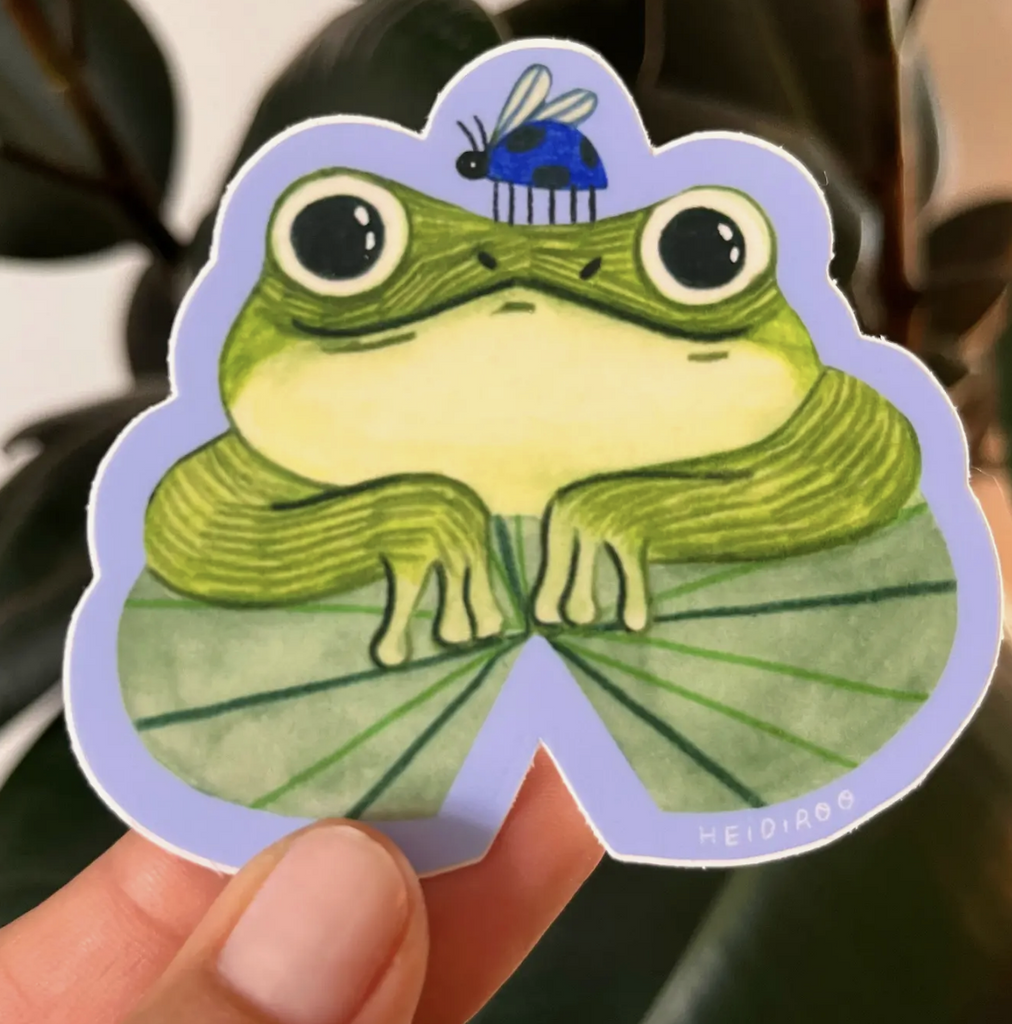 Pond Frog Sticker