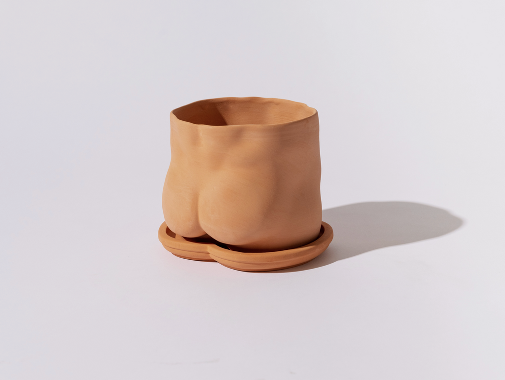 5" Terra-Cotta Booty Pot (with Saucer)