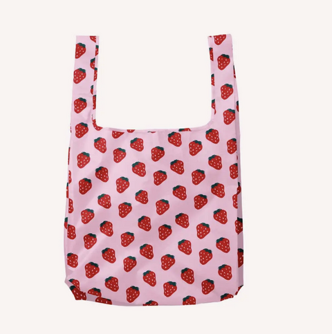 Strawberry Foldable Nylon Tote