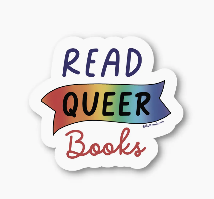 Read Queer Books Reading Vinyl Sticker