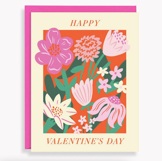 Flower Market Valentine's Day Card
