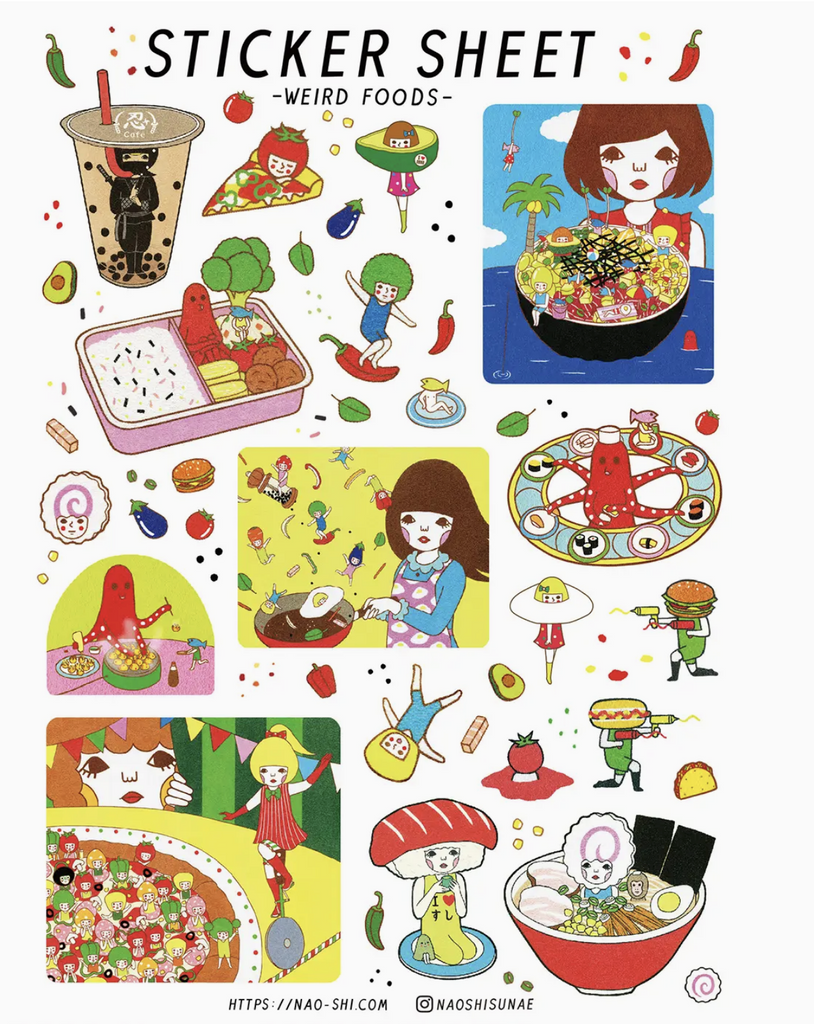 Weird Food - Sticker Sheet