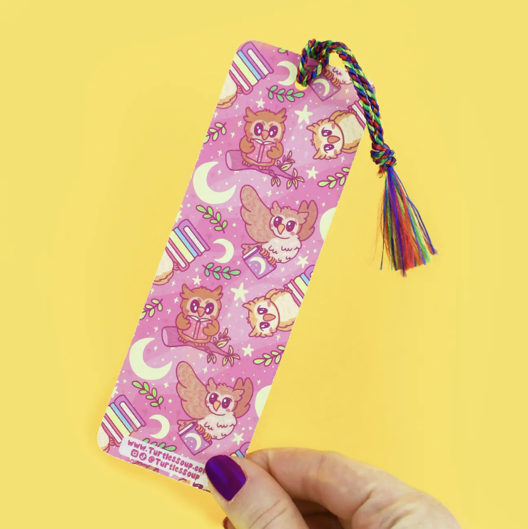 Reading Is A Hoot Bookmark with Tassel