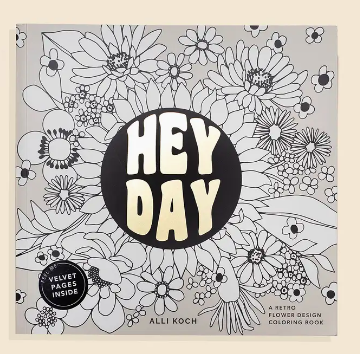 Heyday: A Retro Flower Design Coloring Book