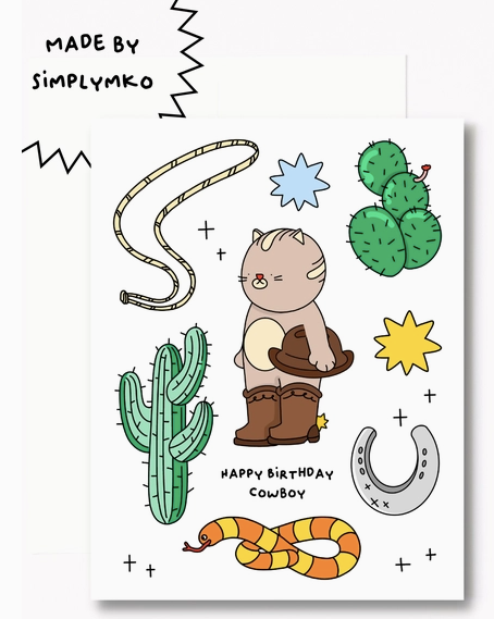 Happy Birthday Cowboy Greeting Card