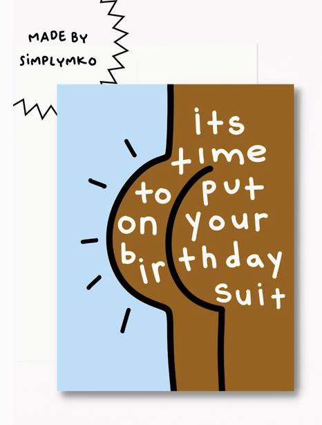 Birthday Suit Greeting Card