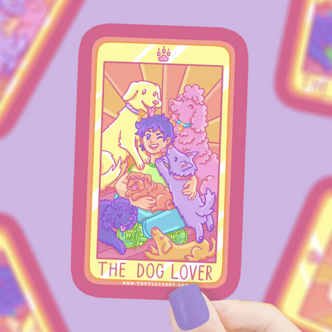 The Dog Lover Tarot Vinyl Sticker