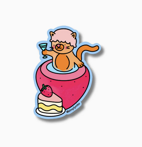 Strawberry Cat Sticker