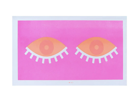 No Sleep Eyes - Art Risograph Print