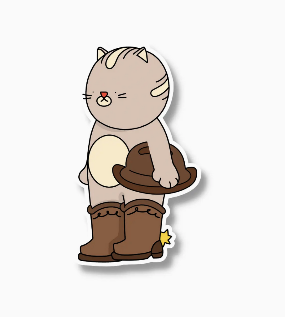 Cowboy Cat Sticker