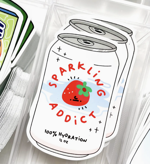 Strawberry Sparkling Addict Sticker