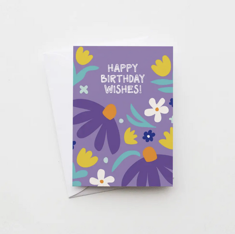 Coneflower Birthday Enclosure Card | Floral Mini Greeting