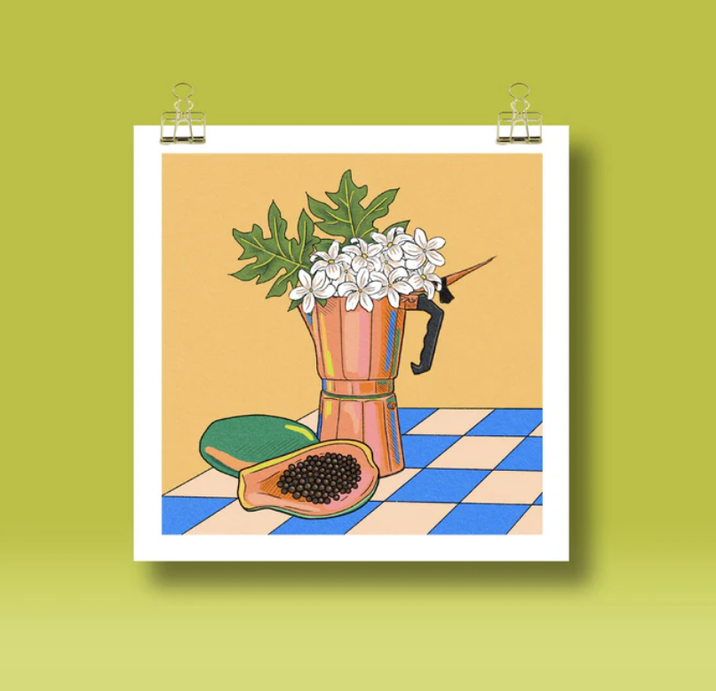 Cafetera - 8x8 - art print