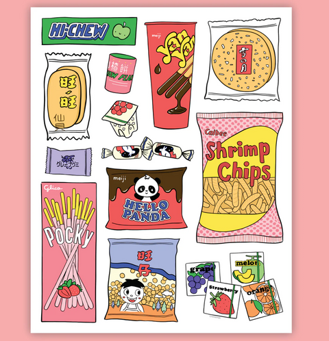 Asian Snacks Print